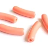 Lot de 5 perles tubes opaques en résine 6 mm - Corail