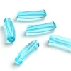 Lot de 5 perles tubes transparentes en résine 6 mm - Bleu clair