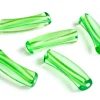 Lot de 5 perles tubes transparentes en résine 6 mm - Vert