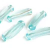 Lot de 5 perles tubes transparentes en résine 6 mm - Bleu clair