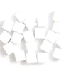 Lot de 10 perles tuiles carrées en métal de 7x7 mm - Blanc