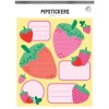 Lot de 5 planches d'étiquettes fraise
