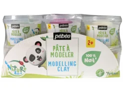 Lot de 6 pots de pâte à modeler naturelles - 90g