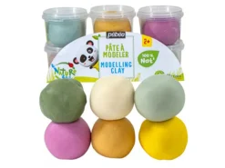 Lot de 6 pots de pâte à modeler naturelles - 90g