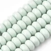 Lot de 20 rondelles en agate naturelle - Cyan clair