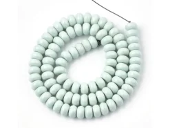 Lot de 20 rondelles en agate naturelle - Cyan clair