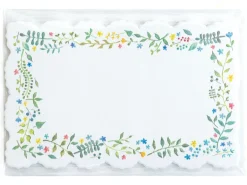 Lot de tags fleuris rectangulaires