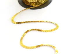 1m de ruban sequin 6 x 6 mm - doré