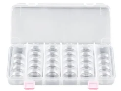 Mallette de rangement avec ses 28 boites rondes