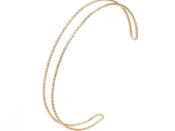 Manchette texturée effet fil - Doré à l'or fin 18K