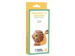 Maquette adhésive en carton 3D - Lion