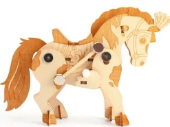 Maquette en bois 3D mécanique cheval