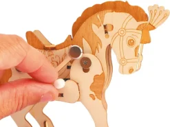 Maquette en bois 3D mécanique cheval