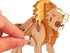Maquette en bois 3D mécanique lion