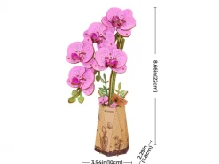 Maquette fleur miniature - Orchidée papillon violette (Purple Moth Orchid) - Rowood
