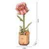 Maquette fleur miniature - Rosier rose (Pink Rose) - Rowood