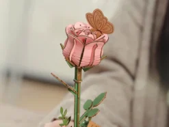 Maquette fleur miniature - Rosier rose (Pink Rose) - Rowood