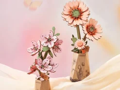 Maquette fleur miniature - Gérbera orange clair (Light Orange Gerbera) - Rowood