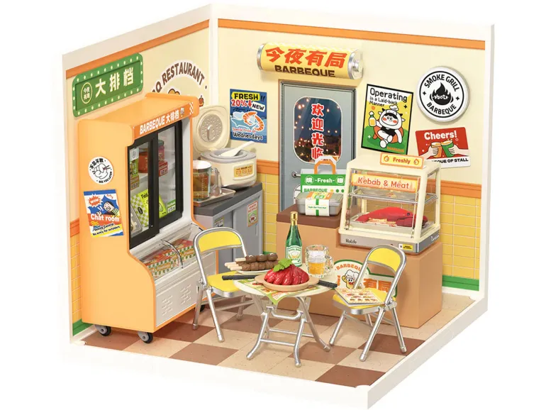 Maquette Street Food de nuit - Robotime