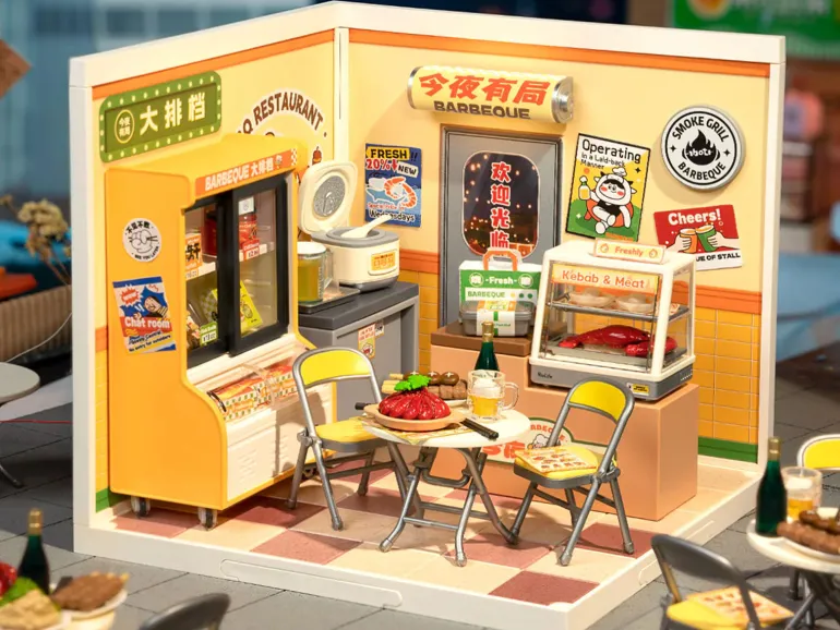 Maquette Street Food de nuit - Robotime