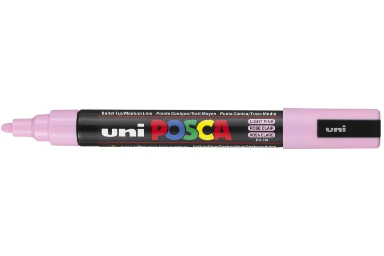 Marqueur posca - pointe moyenne 2,5 mm - Rose clair - PC5M