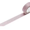 Masking tape motif - Quadrillé noir et rouge