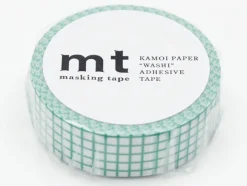 Masking Tape MT Motif quadrillage vert - Scrapbooking