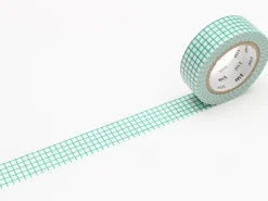 Masking Tape MT Motif quadrillage vert - Scrapbooking
