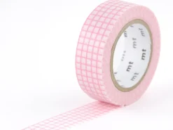 Masking Tape MT Motif quadrillage rose - Scrapbooking