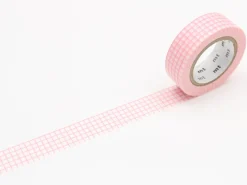 Masking Tape MT Motif quadrillage rose - Scrapbooking