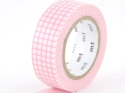 Masking Tape MT Motif quadrillage rose - Scrapbooking