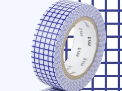 Masking Tape MT Motif quadrillage bleu - Scrapbooking