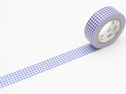 Masking Tape MT Motif quadrillage bleu - Scrapbooking
