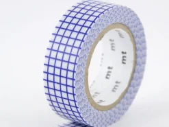 Masking Tape MT Motif quadrillage bleu - Scrapbooking