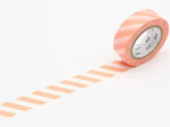 Masking Tape MT Motif rayure saumon - Scrapbooking
