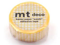 Masking Tape MT quadrillage jaune - Scrapbooking 1,5 cm x 5 m