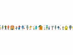 Masking tape transparent - Motif village - KINGJIM SODA