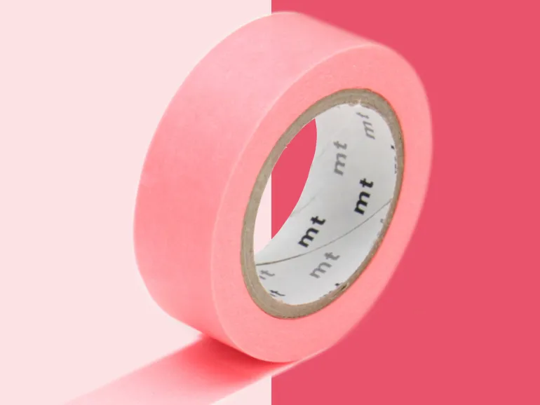 Masking tape uni - Rouge fluo