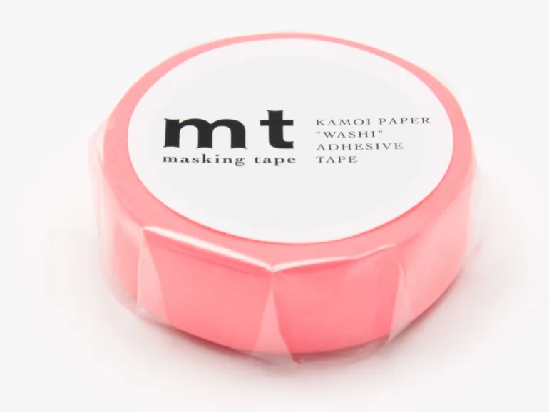 Masking tape uni - Rouge fluo