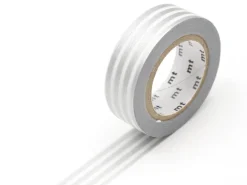 Masking tape washi motif - Lignes argentées