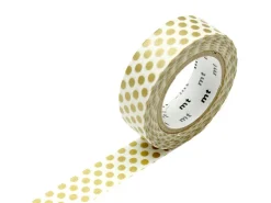 Masking tape washi motif - Pois dorés