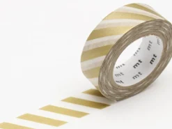 Masking tape washi motif - Rayures dorées