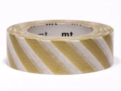 Masking tape washi motif - Rayures dorées