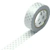 Masking tape washi motif - Pois argentés