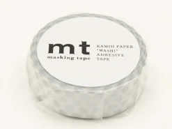 Masking tape washi motif - Pois argentés