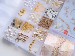 Maxi boîte Piña Colada - 20 compartiments perles & apprêts pour création de bijoux
