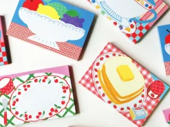 Mini bloc memo assiettes cerises - Fruit fries Design Lab