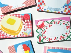 Mini bloc memo assiettes cerises - Fruit fries Design Lab