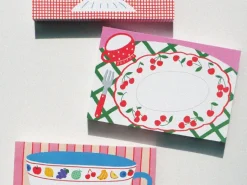 Mini bloc memo assiettes cerises - Fruit fries Design Lab