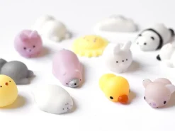 Mini squishy ours polaire rose - anti-stress